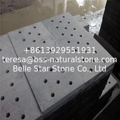 China China Granite Dark Grey G654 Granite Gutter Stone Drainage Paver Round Holes or Strip Hole supplier