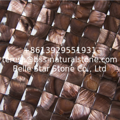 China Convex Surface Beautiful Sea shell Wall Panel Freshwater Shell Decorating Panel 20x20mm supplier