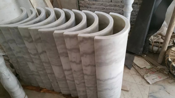China Marble Columns Guangxi White Marble Doric Columns China Carrara White Marble Pillars supplier