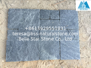 China Black Quartzite Pavers Set Patio Flooring Stone Paving Stone Pavement Flooring Covering supplier