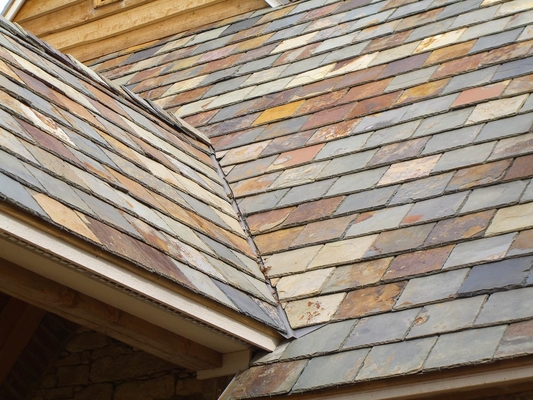 China Multicolor Slate Roof Tiles Rusty Roof Slates Natural Slate Roofing supplier