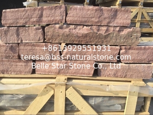 China Red Sandstone Field Stone Natural Random Stone Veneer Natural Ledger Stone supplier