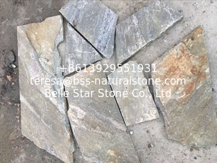 China Forest Green Basalt Random Flagstone Crazy Stone Irregular Random Stone for Floor/Wall supplier