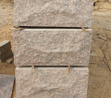 China Rose Granite Mushroom Stones Pillar/Column Wall Stone Exterior Stone Cladding Landscaping Stone supplier