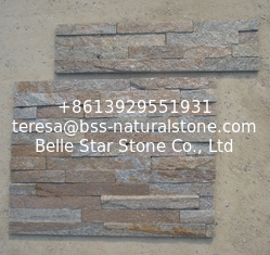 China Rustic Quartzite Z Stone Panel Natural Stone Cladding Quartzite Stone Veneer Fireplace Stacked Stone supplier