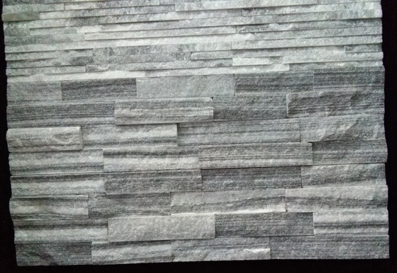 China Cloudy Grey Quartzite Culture Stone,Rough Face Quartzite Stone Panel,Outdoor Real Stone Cladding supplier