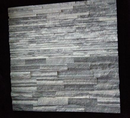 China Cloudy Grey Quartzite Waterfall Shape Culture Stone,Outdoor Landscaping Stone Panel,Ledgestone supplier