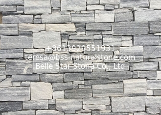 China Cloudy Grey Quartzite Z Stone Cladding,Natural Thick Culture Stone Veneer, Z Cut Stacked Stone supplier