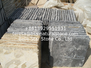 China Black Slate Wall Caps,Natural Wall Top Stone,Column Caps,Pillar Caps,Pillar Top Charcoal Stone supplier