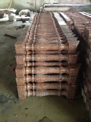 China G562 Red Granite Staircase Baluster, Crown Red Granite Balustrade, China Capao Bonito Granite Railing supplier