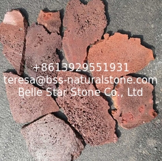 China Red/Brown Lava Stone Random Flagstones,Lava Irregular Flagstones,Basalt Crazy Stones,Lava Random Stones supplier