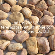 China Yellow Sandstone Pebble Wall Stones,Landscaping Pebbles,Pebble L Corner Stone,Pebble Wall Cladding,Pebble Stones supplier