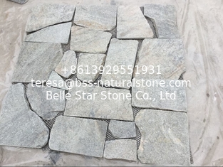 China Green Quartzite Random Flagstone,Crazy Stone,Irregular Flagstones,Landscaping Stones supplier
