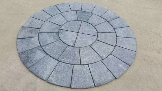 China Black Quartzite Circle,Round Pavers,Plaza Paving Stone,Medallion Patio Stones,Yard Walkway supplier