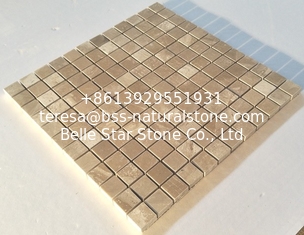 China Chinese Travertine Mosaic,Polished Stone Mosaic Tiles,Wall Mosaic Stone,Coffee Travertine Mosaic supplier