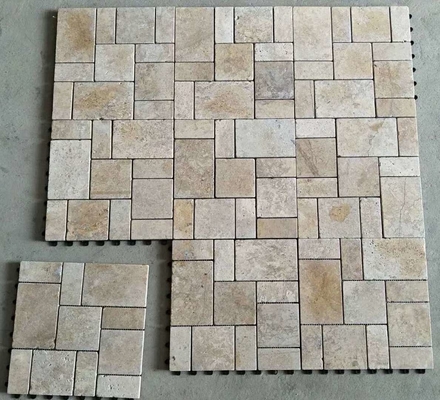 China Beige Travertine Mosaic,Stone Mosaic,Floor Mosaic Tiles,Mosaic Wall Tiles,Marble Mosaic supplier