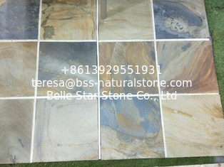 China China Multicolor Slate Tiles,Rust Slate Pavers,Split Slate Patio Stones,Courtyard Walkway supplier