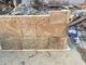 Yellow Granite Retaining Wall Natural Stone Cladding Granite Backsplash Wall Corner Stone supplier